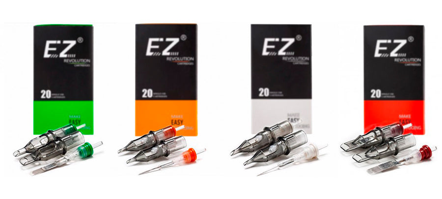 Tattoo Cartridge Verpackung mit Konfigurationskennzeichnung RL RS RM