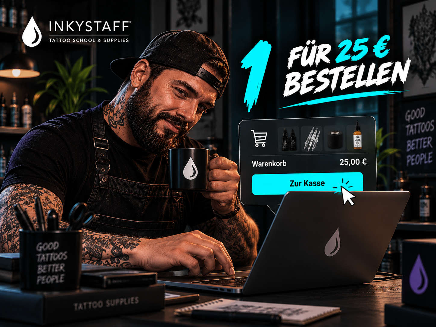 Dr. Gritz SOLGRIT Tattoo Cartridges Aktion bei InkyStaff – Schritt 1: Bestellen