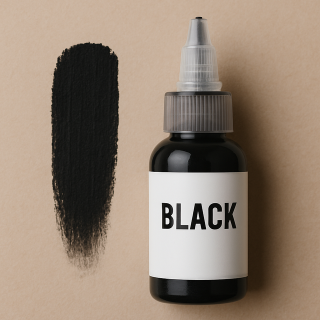 Schwarze Tattoo-Farben