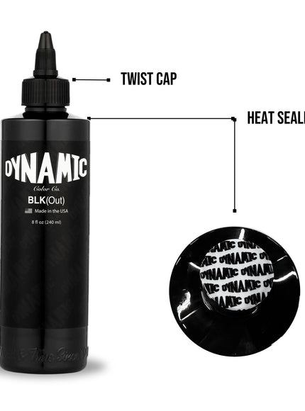 Dynamic BLKout Tattoo‑Farbe – 8 oz (237 ml) – Blackout & Heavy Blackwork