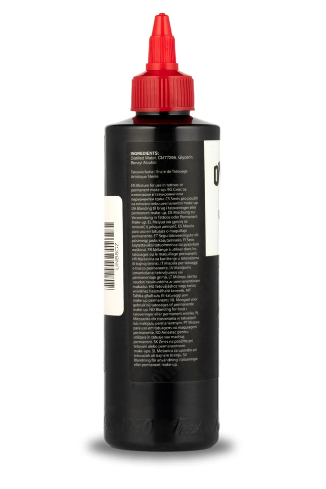 Dynamic Union Black Tattoo Ink – 8 oz (237 ml) – REACH-konform, für Linien & Shading