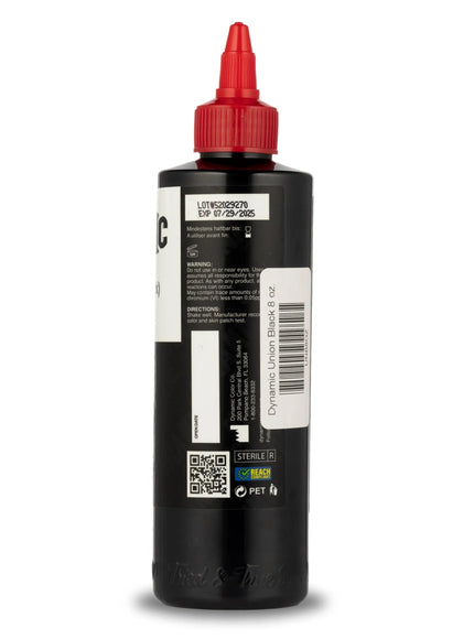 Dynamic Union Black Tattoo Ink – 8 oz (237 ml) – REACH-konform, für Linien & Shading