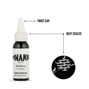 Dynamic Black Tattoo Ink – 1 oz (30 ml) – Reines Schwarz, Vegan & Pre-dispersed