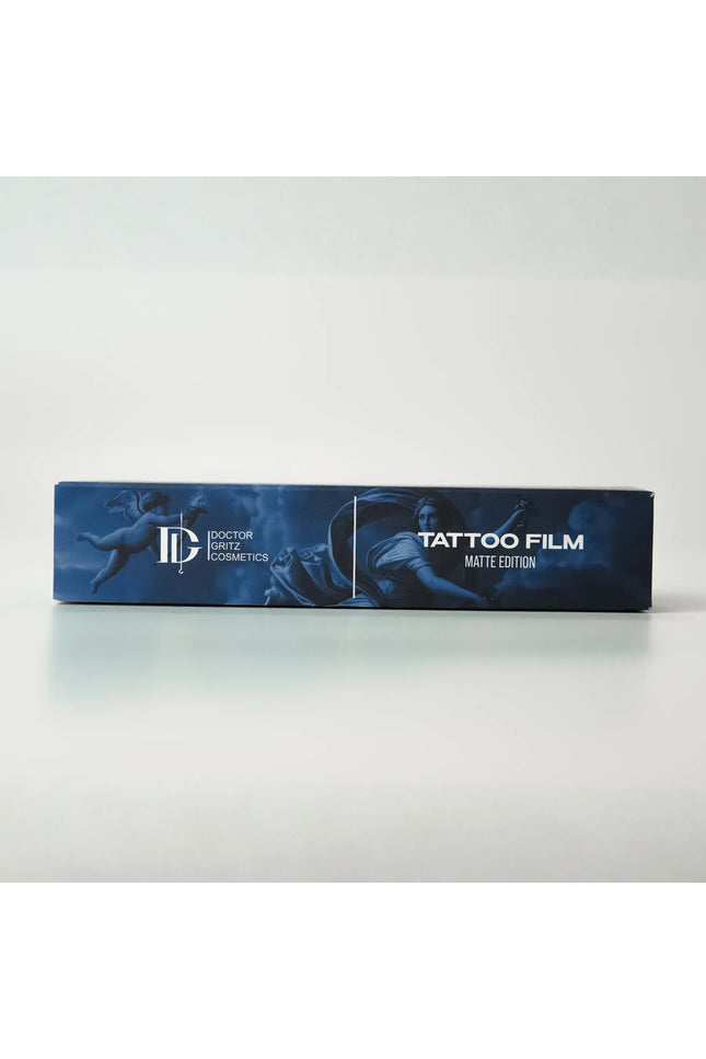 Dr.Gritz Tattoo Film Premium Edition Matte transparente Tattoo Schutzfolie für die Heilung frischer Tattoos, 1 m Rolle für professionelle Tattoo Aftercare im Studio