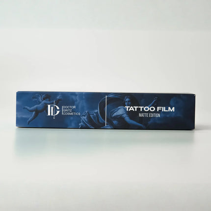 Dr.Gritz Tattoo Film Premium Edition Matte transparente Tattoo Schutzfolie für die Heilung frischer Tattoos, 1 m Rolle für professionelle Tattoo Aftercare im Studio