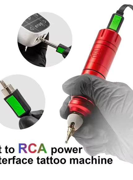 EZ Tattoo RCA Kabel (Flat) – Silikon Kabel RCA zu DC, 6.5ft