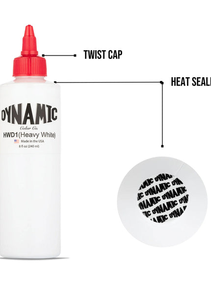 Dynamic Heavy White Tattoo Ink – 8 oz (237 ml) – Non-Mixing, Hochdeckend