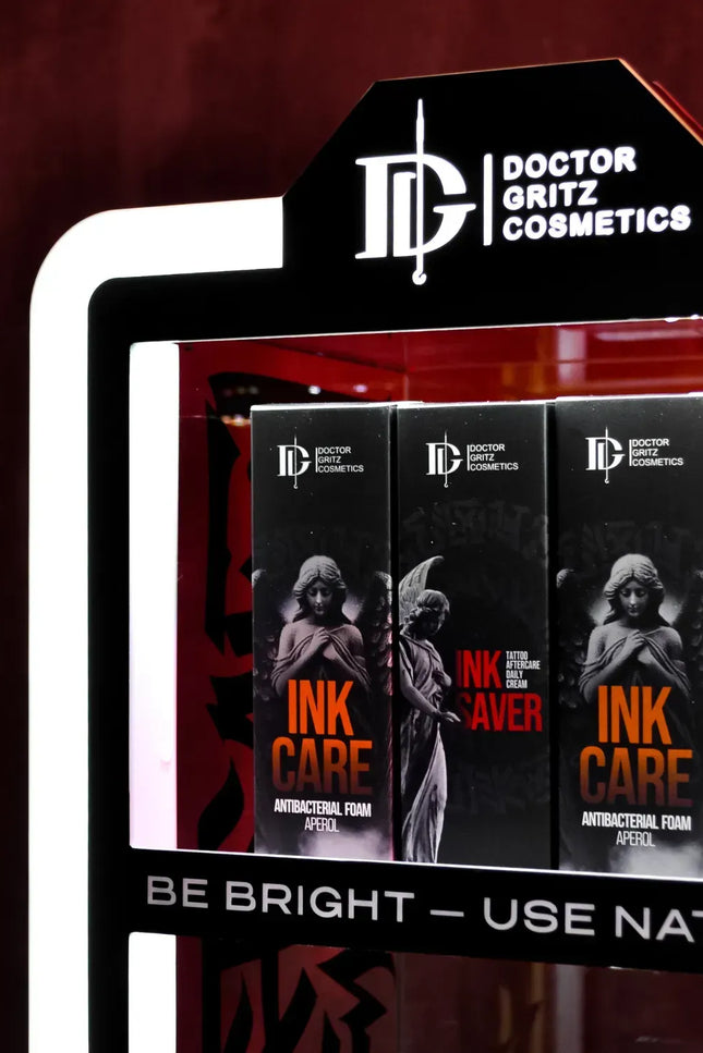 InkCare Aperol Foam Tattoo Reinigungsschaum für professionelle Hautreinigung und Pflege im Tattoo Studio
