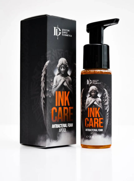 InkCare Aperol Foam Tattoo Reinigungsschaum für professionelle Hautreinigung und Pflege im Tattoo Studio