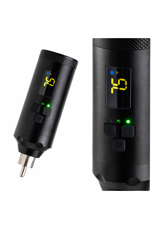 P2 Wireless Tattoo Akku mit Display und RCA Anschluss für Tattoo Maschinen