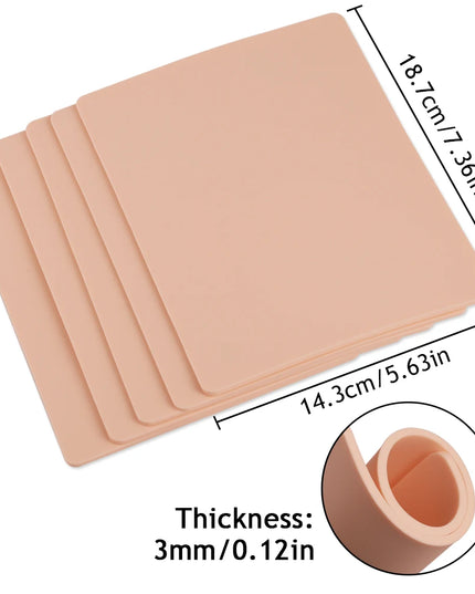 1/3/5/8/10/15pcs 3mm dicke leere Doppelseiten Silikon Kunst haut