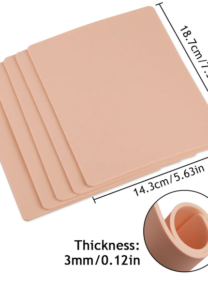 1/3/5/8/10/15pcs 3mm dicke leere Doppelseiten Silikon Kunst haut