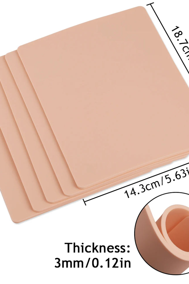 1/3/5/8/10/15pcs 3mm dicke leere Doppelseiten Silikon Kunst haut