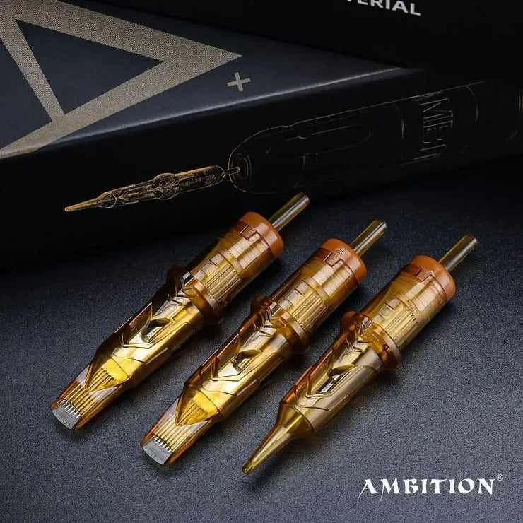 AMBITION Tattoo Patrone Nadel 0,25mm 0,3mm 0,35mm Round Liner