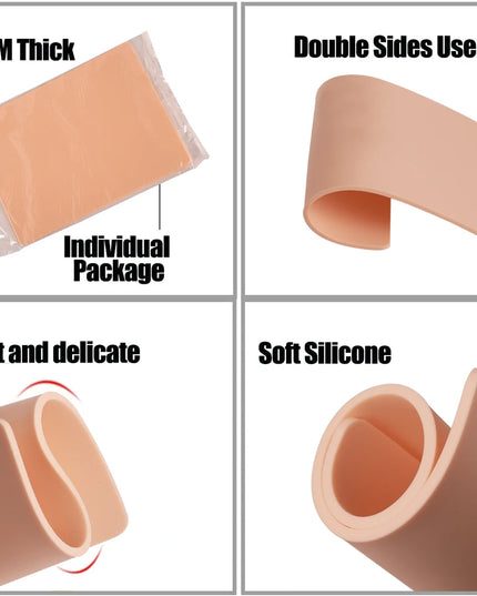 1/3/5/8/10/15pcs 3mm dicke leere Doppelseiten Silikon Kunst haut