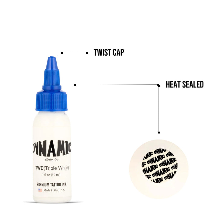 Dynamic Triple White Tattoo Ink – 1 oz (28 ml) – cremige Mid-Viscosity für perfekte Highlights