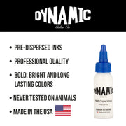 Dynamic Triple White Tattoo Ink – 1 oz (28 ml) – cremige Mid-Viscosity für perfekte Highlights