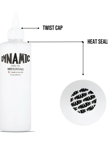 Dynamic White Tattoo Ink – 8 oz (237 ml) – Pre‑dispersed, intensiv pigmentiert