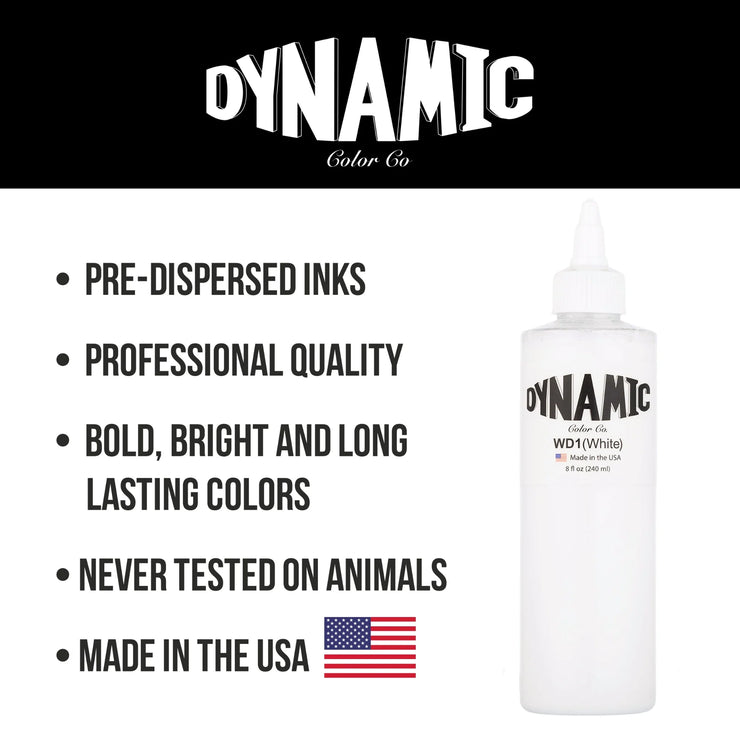 Dynamic White Tattoo Ink – 8 oz (237 ml) – Pre‑dispersed, intensiv pigmentiert