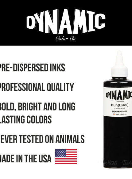 Dynamic Tattoo Ink Schwarz - 8 oz. Flasche