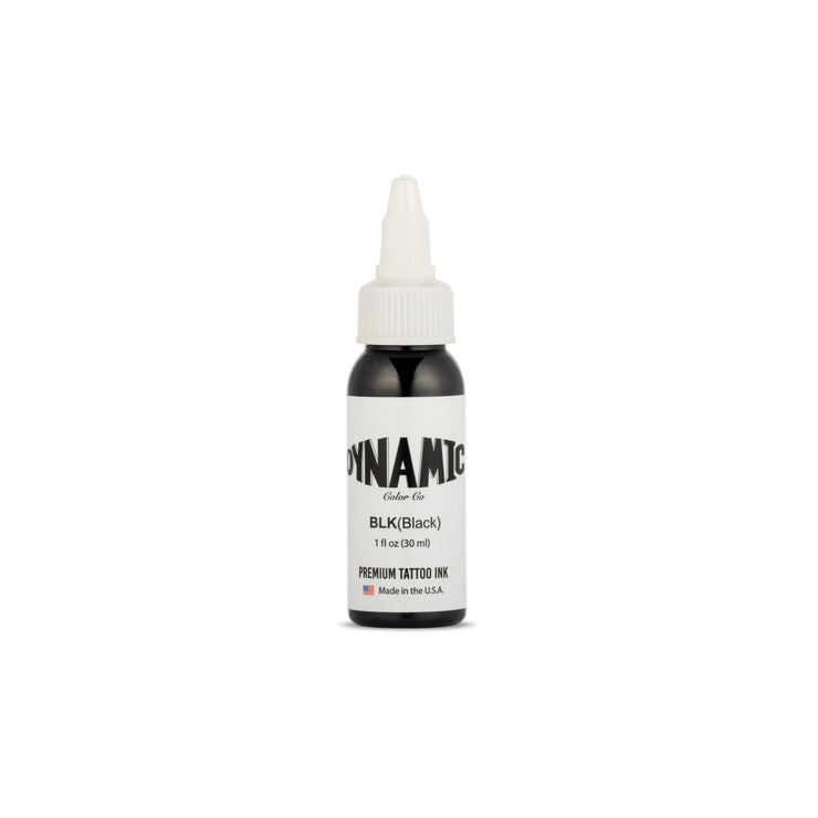 Dynamic Black Tattoo Ink – 1 oz (30 ml) – Reines Schwarz, Vegan & Pre-dispersed