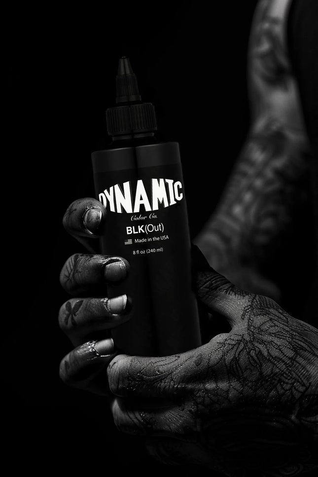 Dynamic BLKout Tattoo‑Farbe – 8 oz (237 ml) – Blackout & Heavy Blackwork