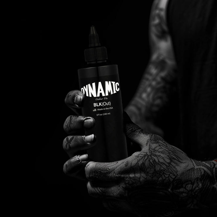 Dynamic BLKout Tattoo‑Farbe – 8 oz (237 ml) – Blackout & Heavy Blackwork