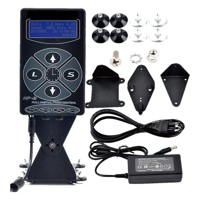 Digitales Tattoo Netzteil – Dual Output Power Supply mit Farbdisplay freigestellt