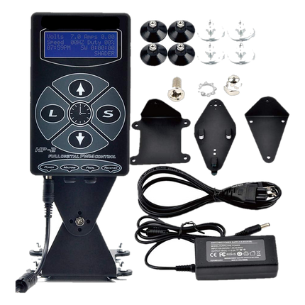 Digitales Tattoo Netzteil – Dual Output Power Supply mit Farbdisplay freigestellt