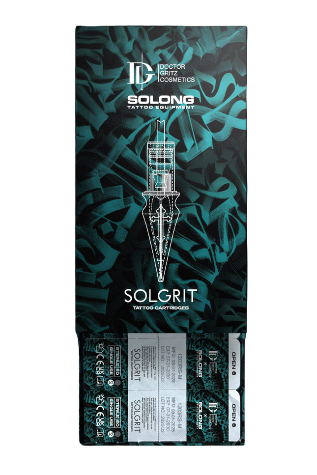 Dr. Gritz Tattoo Cartridges Verpackung aus schräger Perspektive