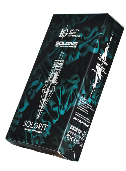Rückseite der Dr. Gritz Tattoo Cartridges Verpackung