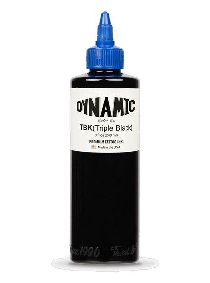Dynamic Tattoo Ink Triple Black - 8 oz Flasche freigestellt