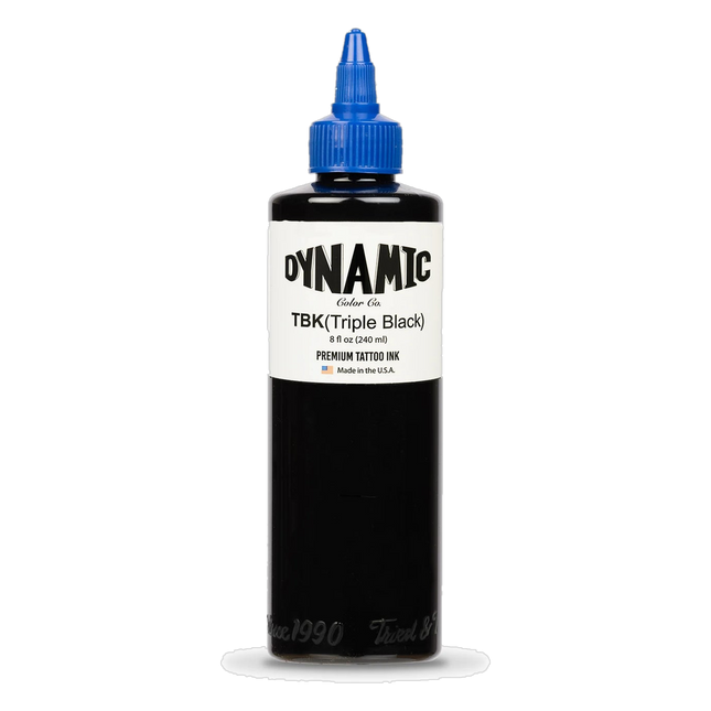 Dynamic Tattoo Ink Triple Black - 8 oz Flasche freigestellt