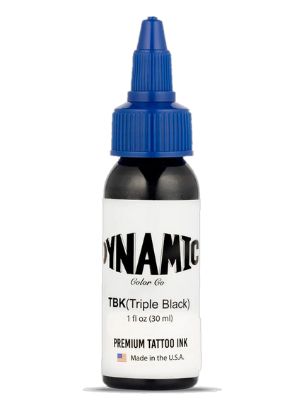 Dynamic Triple Black Tattoo Ink – 1 oz (30 ml) – Extrem pigmentiertes Schwarz freigestellt