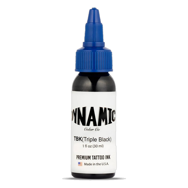 Dynamic Triple Black Tattoo Ink – 1 oz (30 ml) – Extrem pigmentiertes Schwarz freigestellt