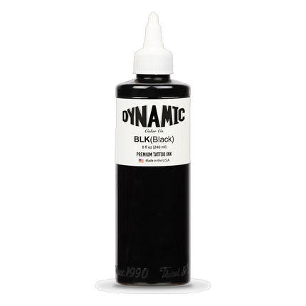 Dynamic Tattoo Ink Schwarz - 8 oz. Flasche freigestellt