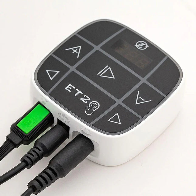 ETZ digitales Tattoo Netzteil mit Touch Steuerung und LED Display für professionelle Tattoo Maschinen