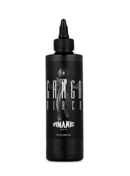 Dynamic Ganga Black Tattoo Ink – 8 oz (237 ml) – Kollaboration mit Joaquin Ganga, REACH-konform