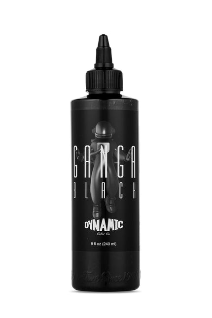 Dynamic Ganga Black Tattoo Ink – 8 oz (237 ml) – Kollaboration mit Joaquin Ganga, REACH-konform