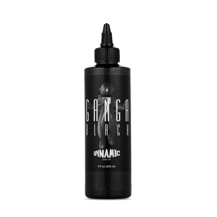Dynamic Ganga Black Tattoo Ink – 8 oz (237 ml) – Kollaboration mit Joaquin Ganga, REACH-konform