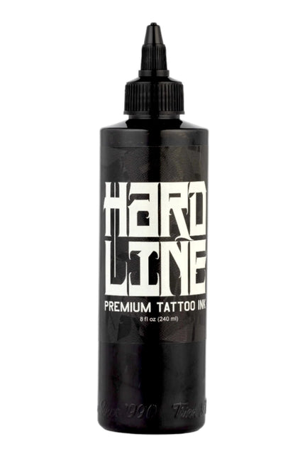 HardLine Black Tattoo Ink – 8 oz (237 ml) – Professionelle Tattoo–Farbe