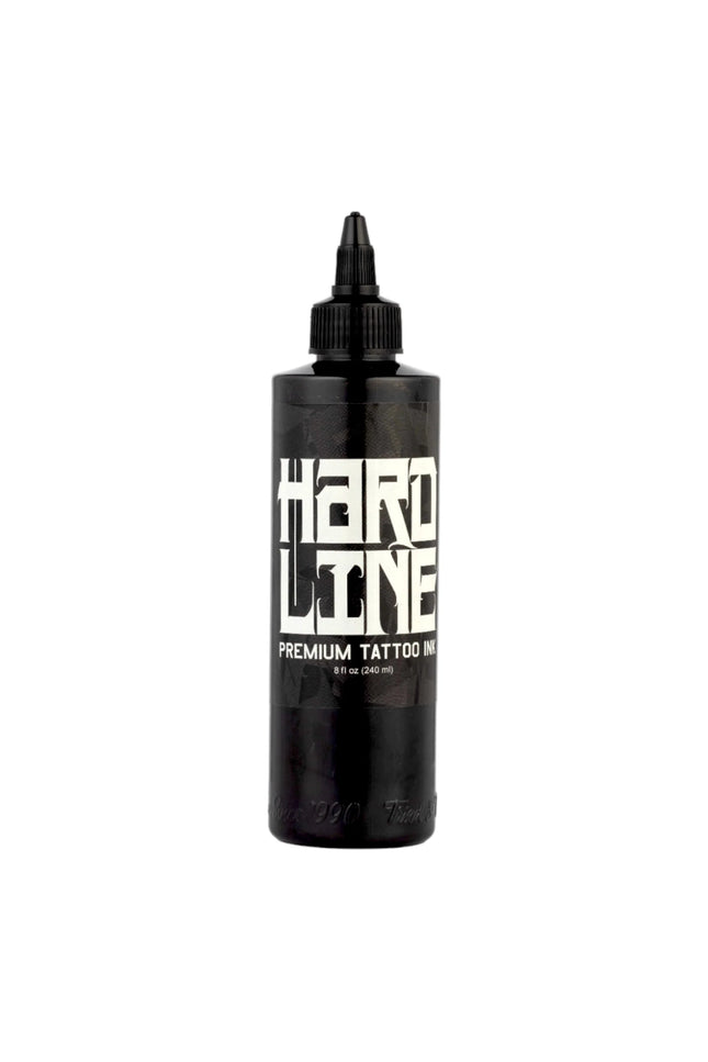 HardLine Black Tattoo Ink – 8 oz (237 ml) – Professionelle Tattoo–Farbe