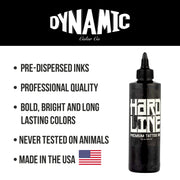 HardLine Black Tattoo Ink – 8 oz (237 ml) – Professionelle Tattoo–Farbe