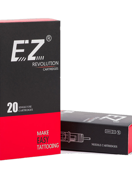 EZ Revolution Serie professionelle Cartridge Magnum Curved Long Taper BugPin 0,30mm freigestellt