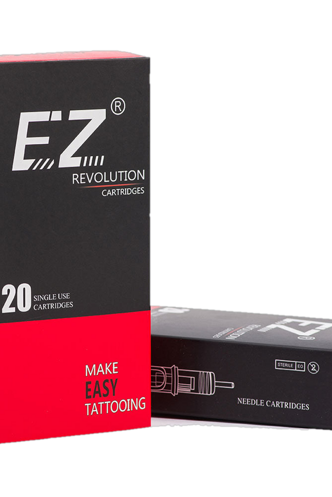 EZ Revolution Serie professionelle Cartridge Magnum Curved Long Taper BugPin 0,30mm freigestellt