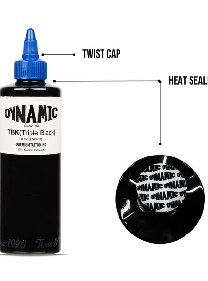 Dynamic Tattoo Ink Triple Black - 8 oz Flasche
