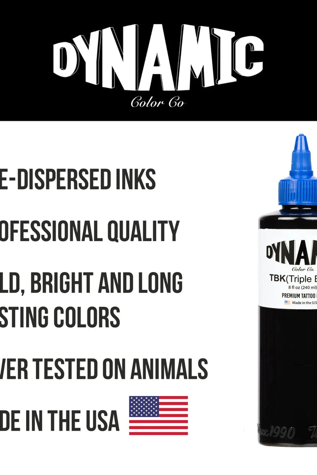 Dynamic Tattoo Ink Triple Black - 8 oz Flasche