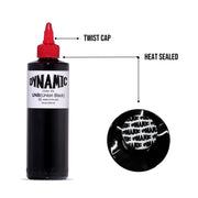 Dynamic Union Black Tattoo Ink – 8 oz (237 ml) – REACH-konform, für Linien & Shading