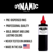 Dynamic Union Black Tattoo Ink – 8 oz (237 ml) – REACH-konform, für Linien & Shading