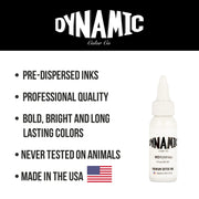 Dynamic White Tattoo Ink – 1 oz (30 ml) – Pre‑dispersed, steril & vegan